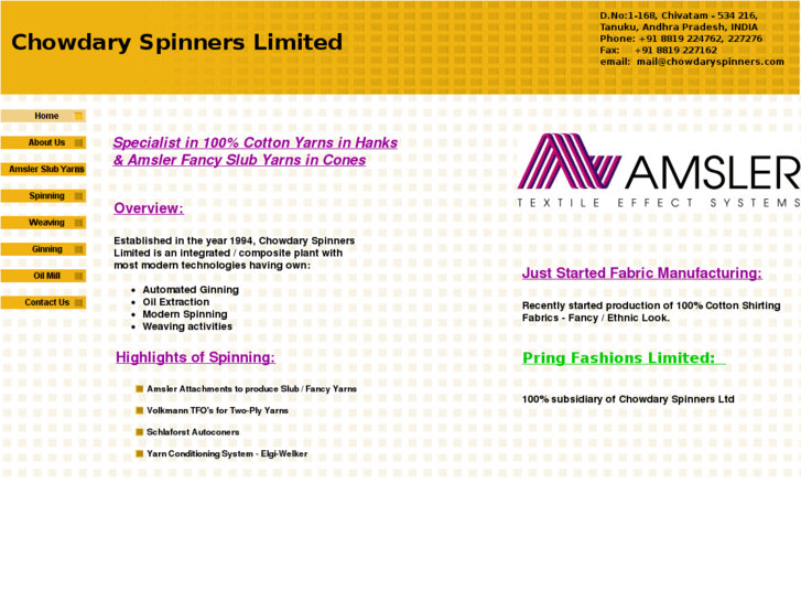 www.chowdaryspinners.com