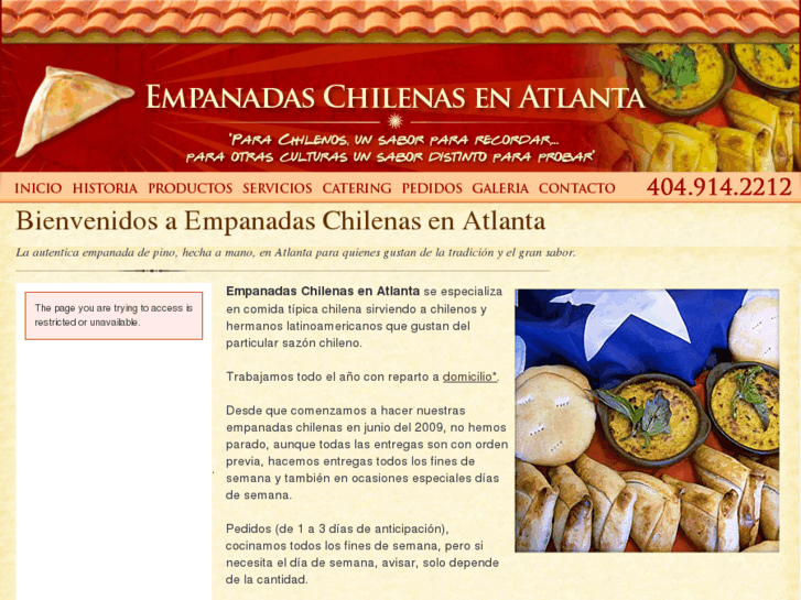 www.empanadachilenaenatlanta.com