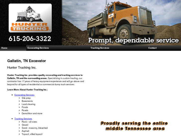 www.huntertruckingandexcavating.com