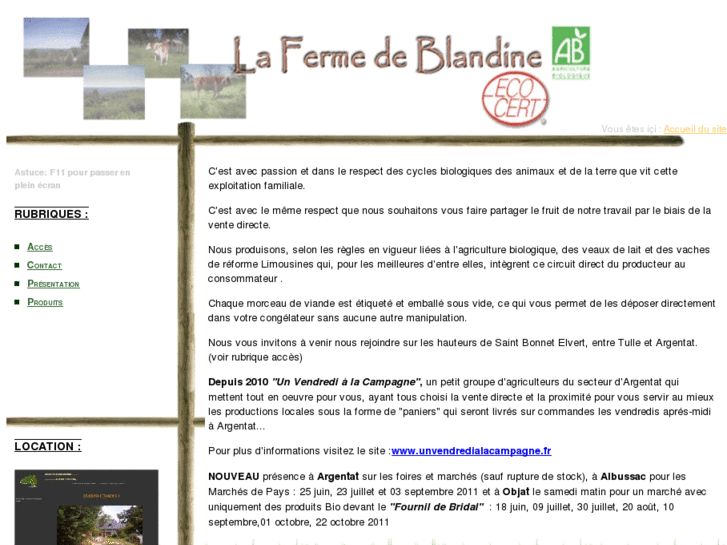 www.lafermedeblandine.fr