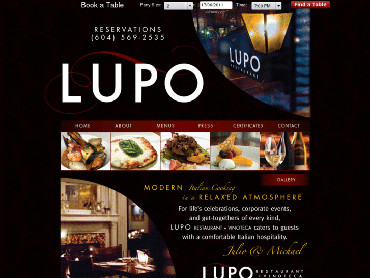 www.luporestaurant.ca