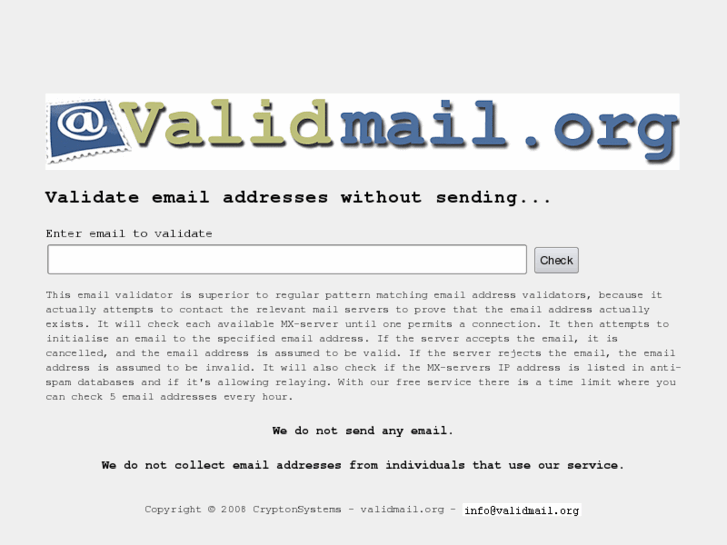 www.validmail.org