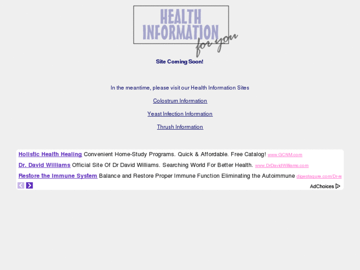 www.healthinformationforyou.com