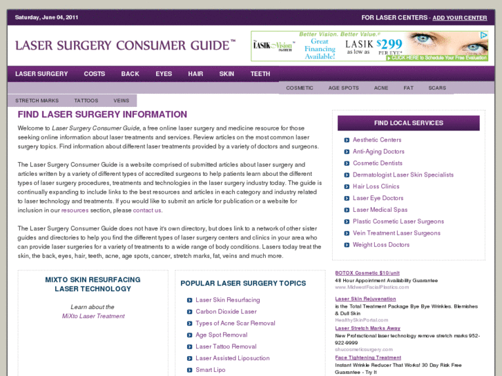 www.lasersurgeryconsumerguide.com