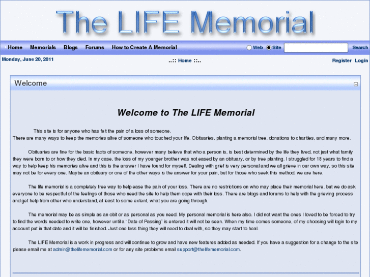 www.thelifememorial.com