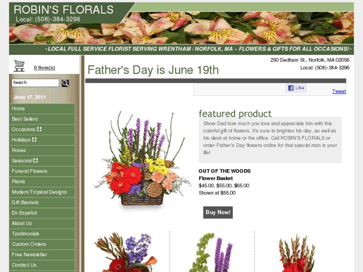 www.robinsflorals.com