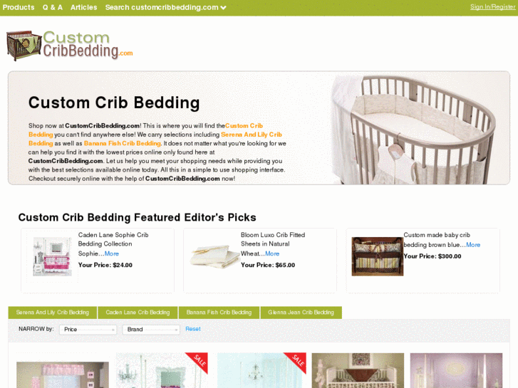 www.customcribbedding.com