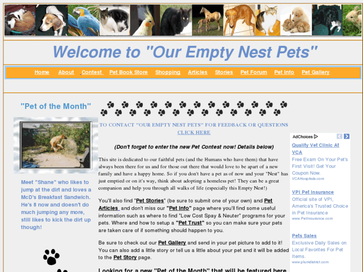 www.ouremptynestpets.com