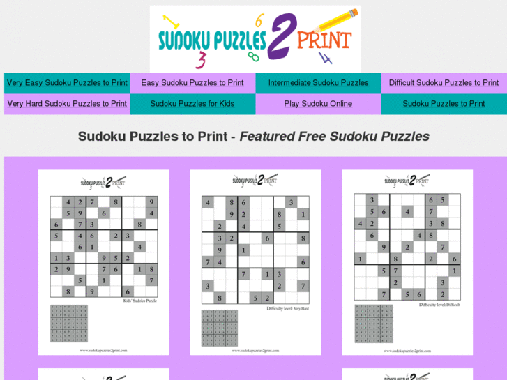 www.sudokupuzzles2print.com