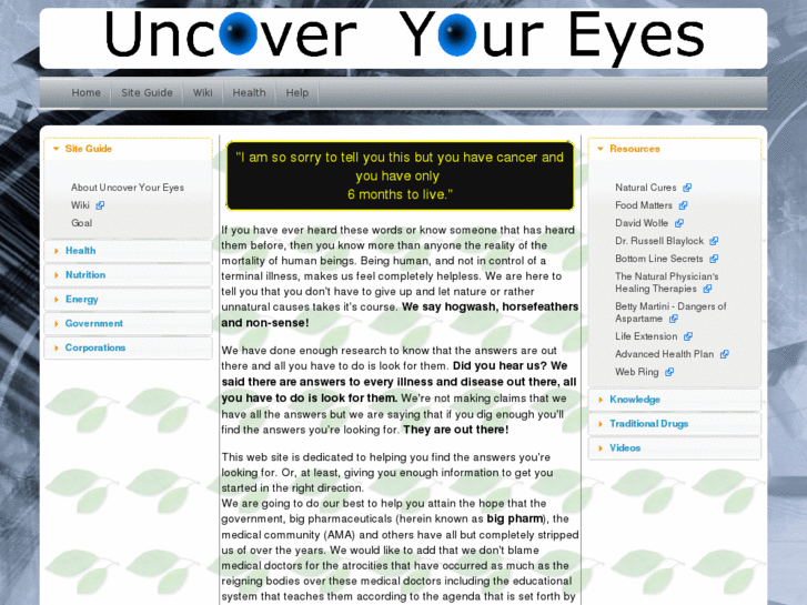 www.uncoveryoureyes.com