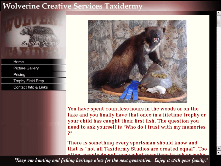 www.wolverinetaxidermy.com