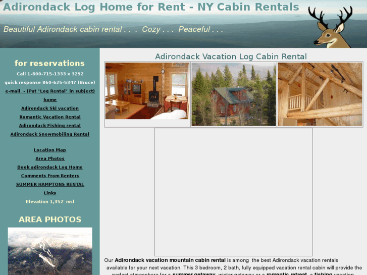 www.adirondackloghomeforrent.com