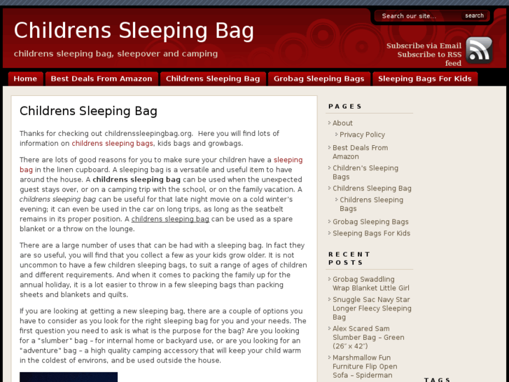 www.childrenssleepingbag.org