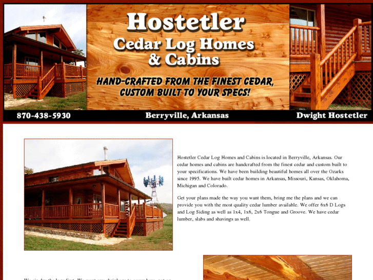 www.hostetlercedarloghomesandcabins.com