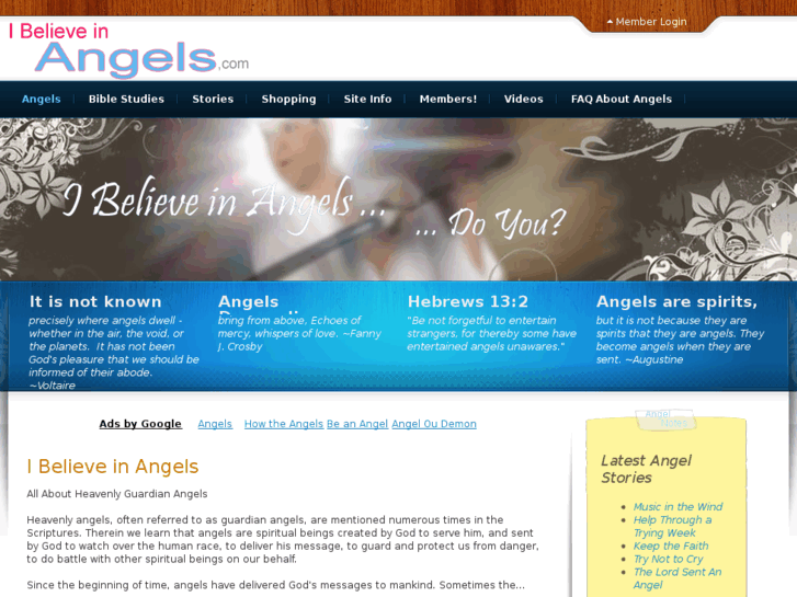 www.ibelieveinangels.com