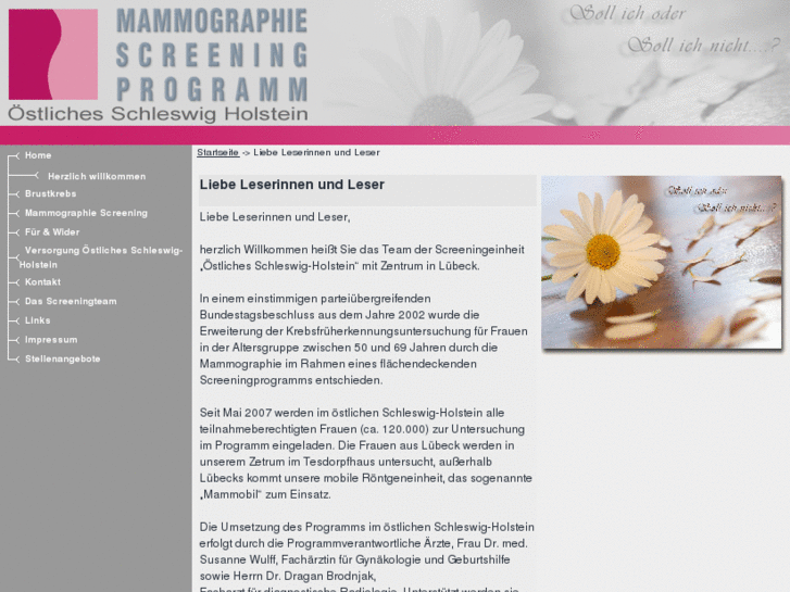 www.mammographiescreening-luebeck.de