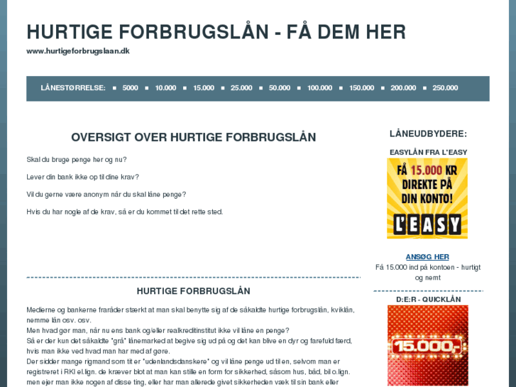 www.hurtigeforbrugslaan.dk