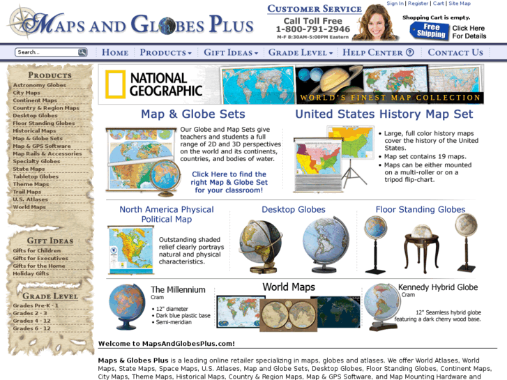 www.mapsandglobesplus.com