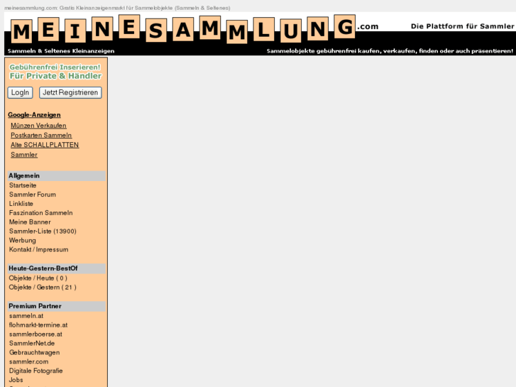 www.meinesammlung.com