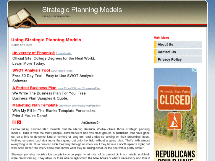 www.strategicplanningmodels.net