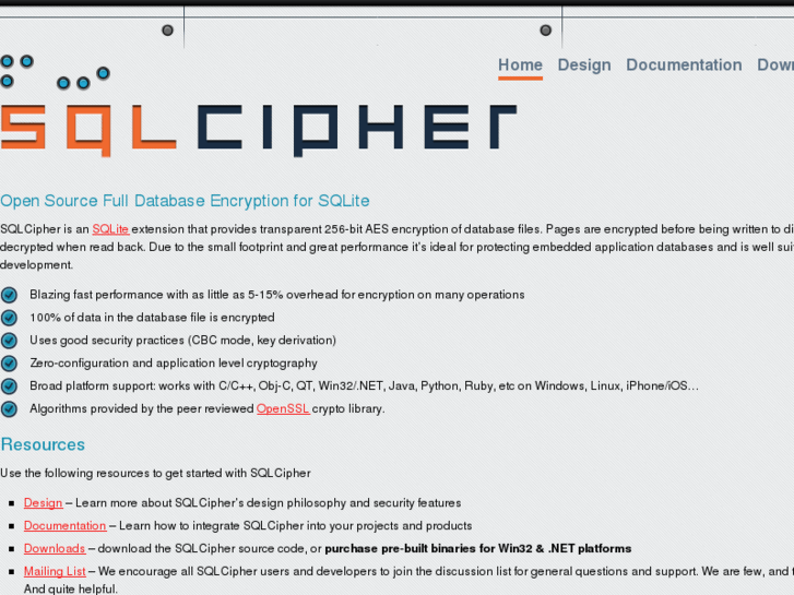 www.sqlcipher.net