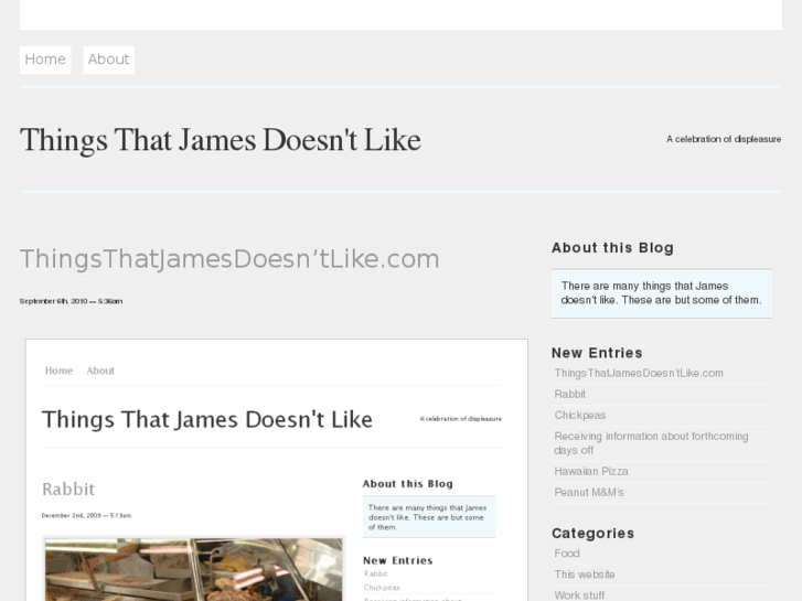 www.thingsthatjamesdoesntlike.com