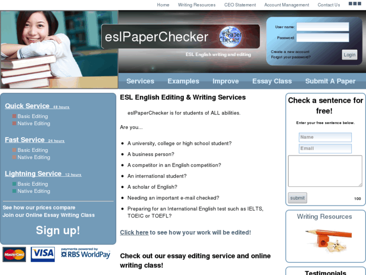 www.eslpaperchecker.com