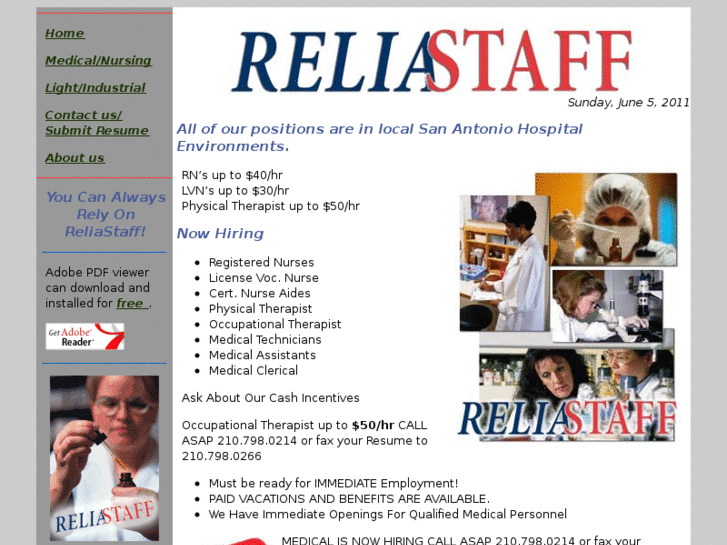 www.reliastaff.net