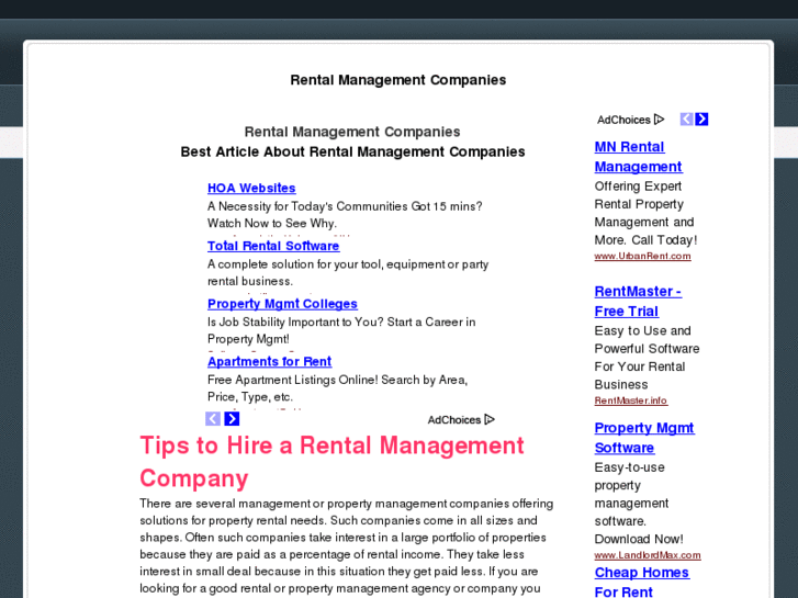 www.rentalmanagementcompanies.com