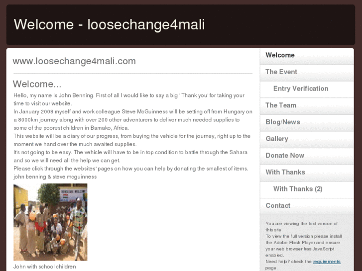 www.loosechange4mali.com