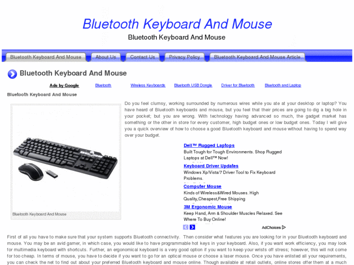 www.bluetoothkeyboardandmouse.org