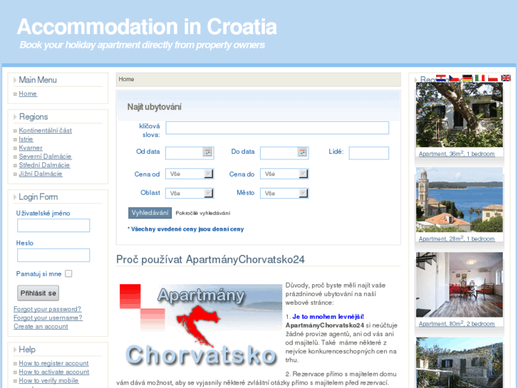 www.apartmanychorvatsko24.cz