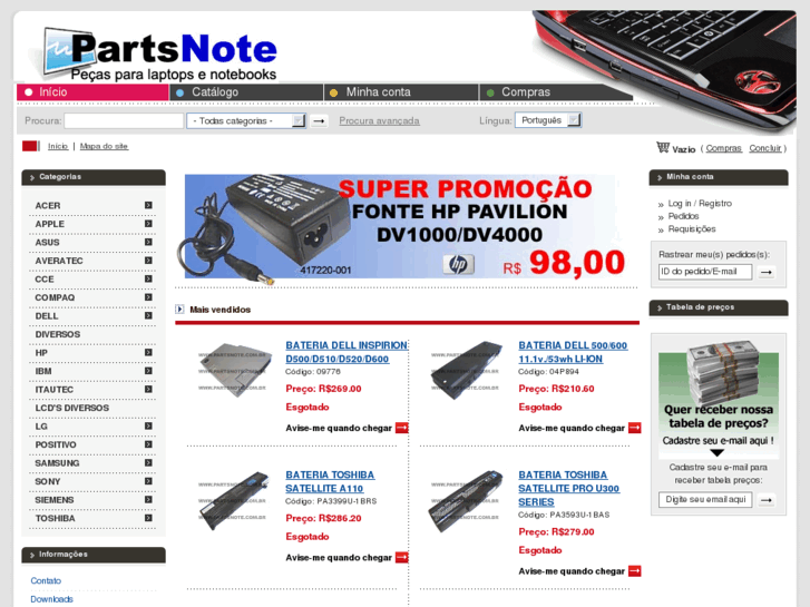 www.partsnote.com.br