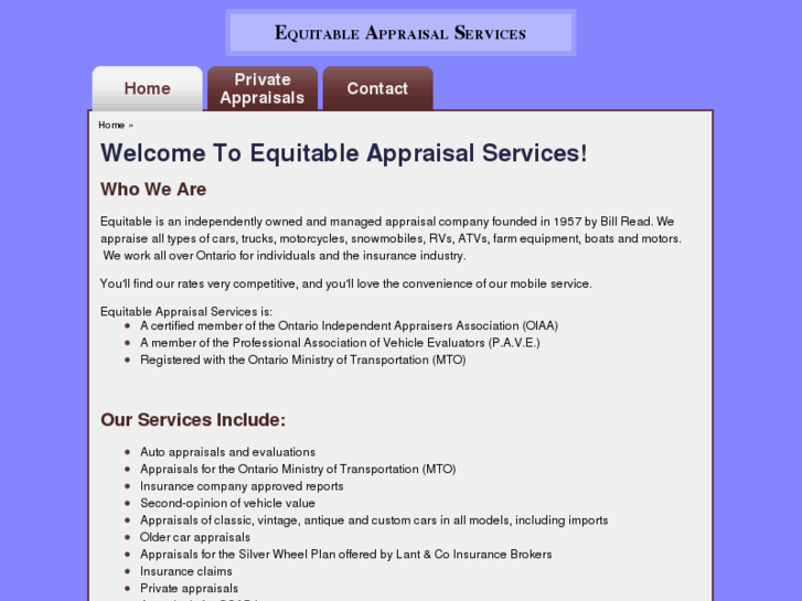 www.equitableappraisalstoronto.com