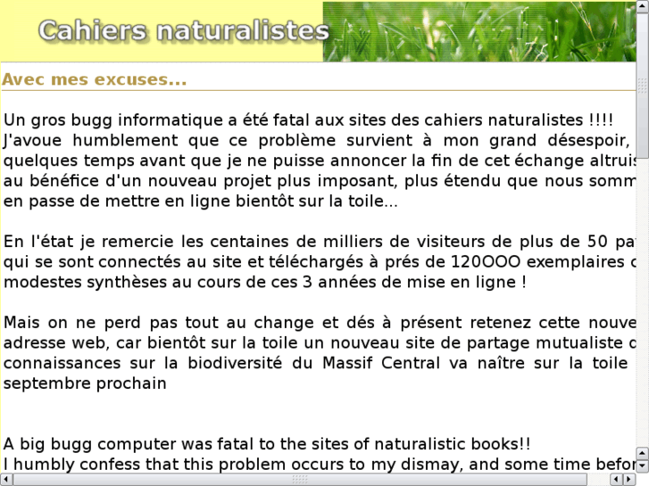 www.cahiers-naturalistes.fr