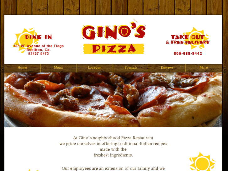 www.ginospizzabuellton.com