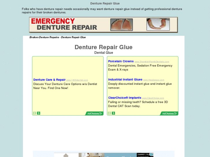 www.denturerepairglue.com