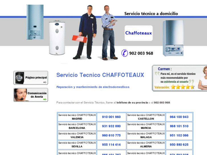 www.servicio-tecnicochaffoteaux.es