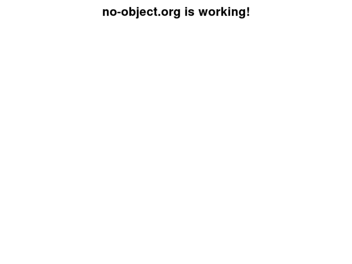 www.no-object.org