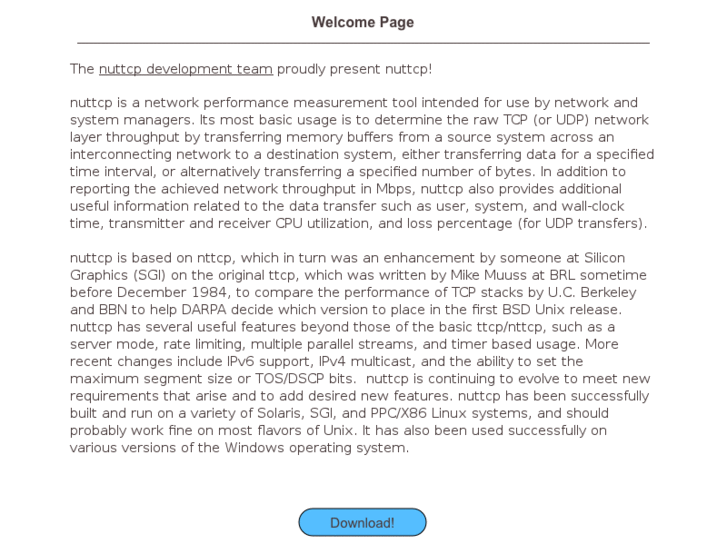 www.nuttcp.net
