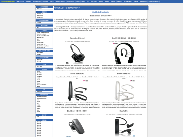 www.oreillette-bluetooth.com