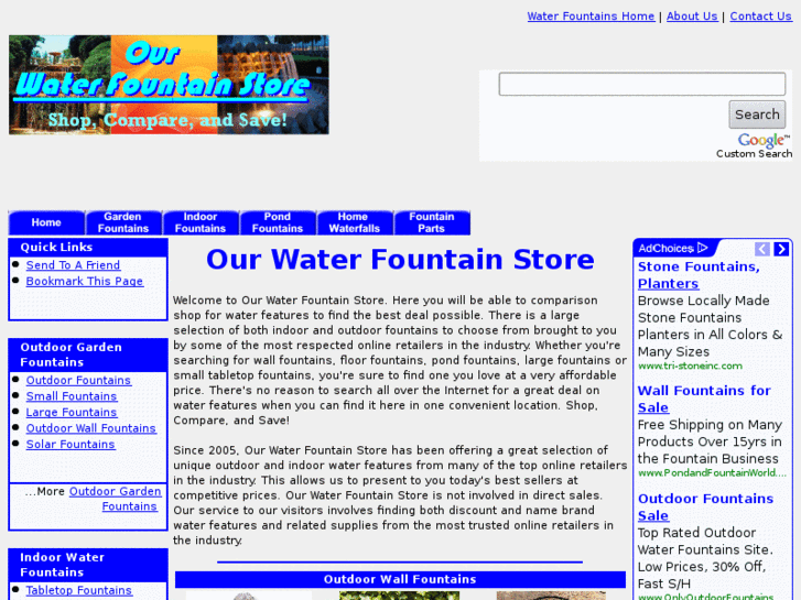 www.ourwaterfountainstore.com