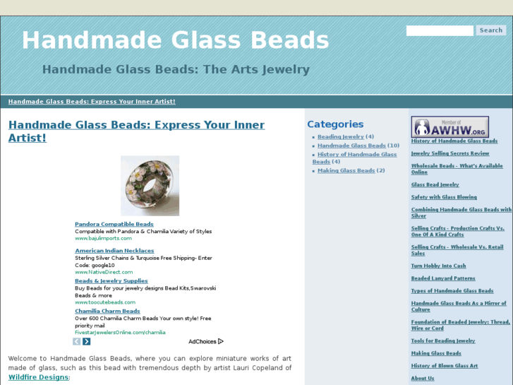 www.handmadeglassbeads.net