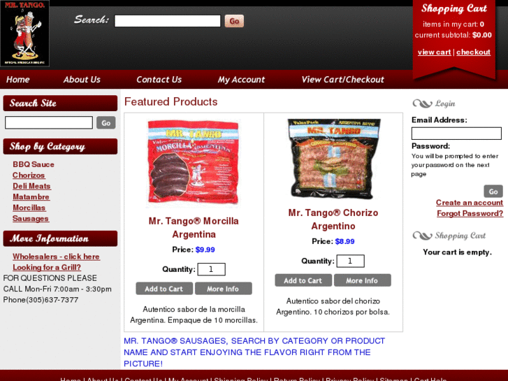 www.mrtangosausages.com