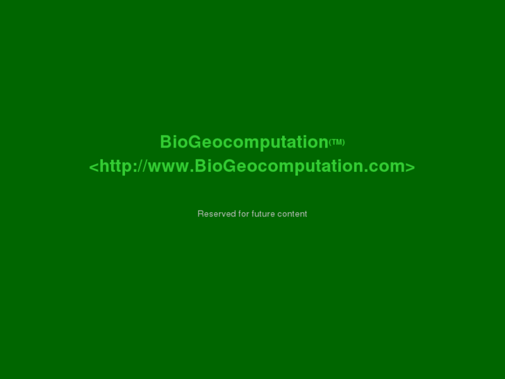 www.biogeocomputing.org