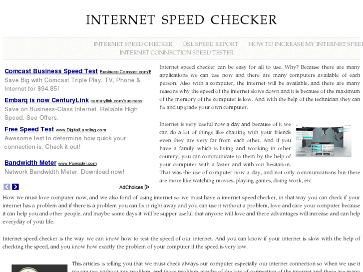 www.internetspeedchecker.info