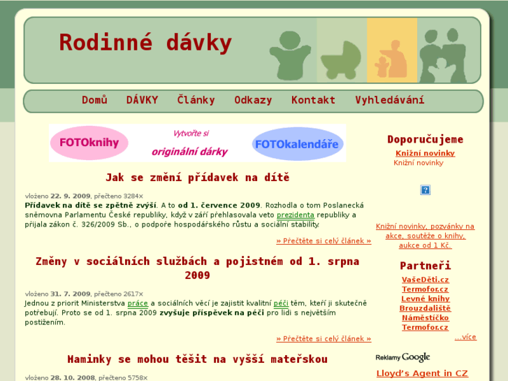 www.rodinnedavky.cz