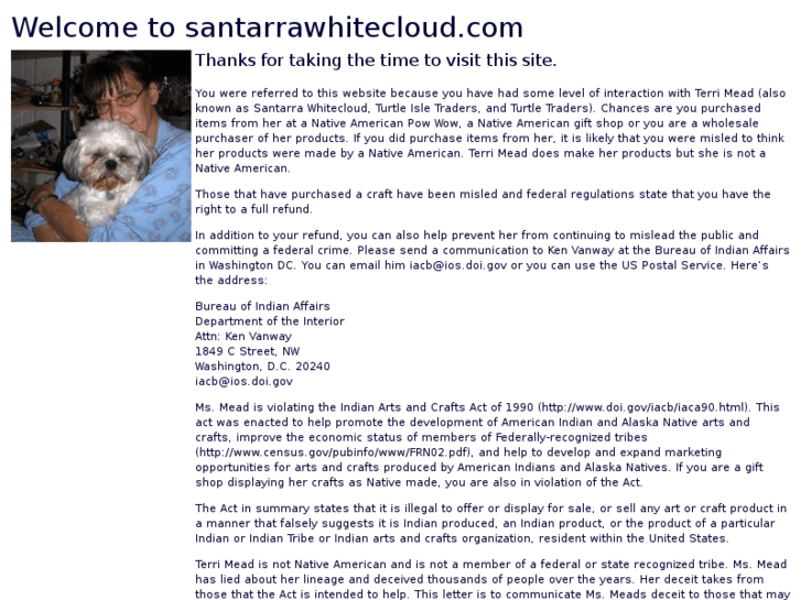 www.santarrawhitecloud.com