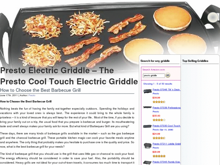 www.prestoelectricgriddle.com