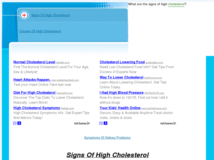 www.signsofhighcholesterol.com